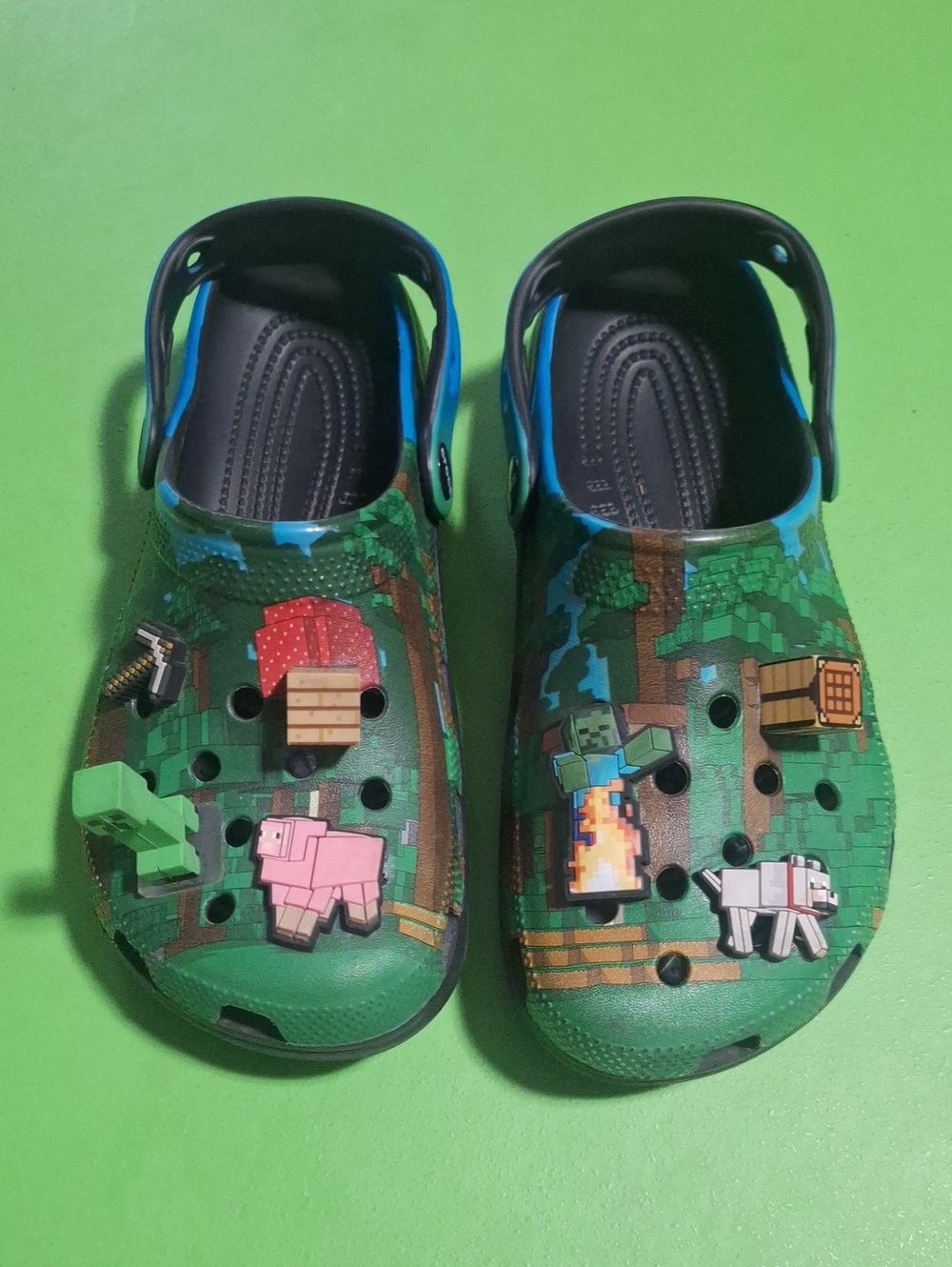 CROCS Kids MINECRAFT Clog INCLUDES Jibbitz Size J 5